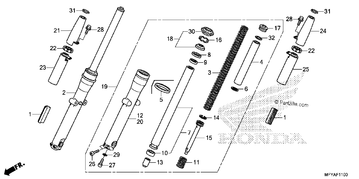 Diagrama de FRONT FORK