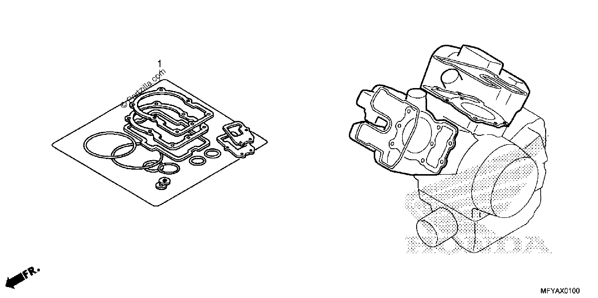 Diagrama de GASKET KIT A