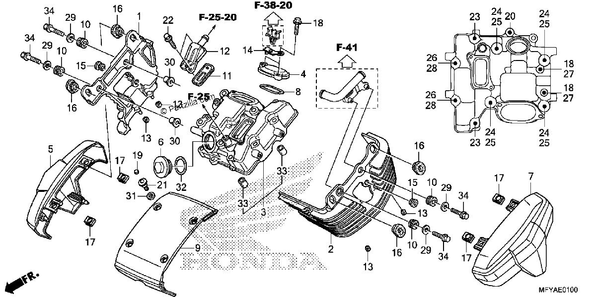 Diagrama de FRONT CYLINDER HEAD COVER