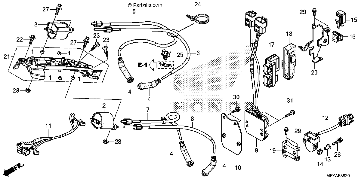 Diagrama de IGNITION COIL ECU