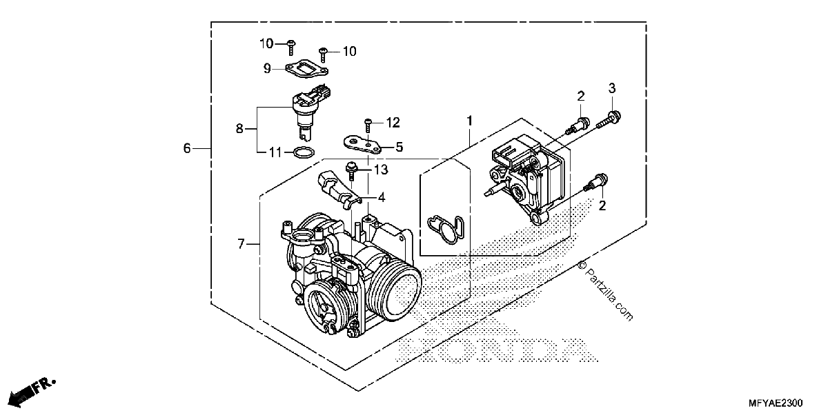 Diagrama de THROTTLE BODY