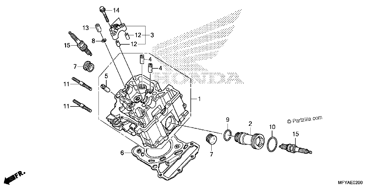 Diagrama de FRONT CYLINDER HEAD