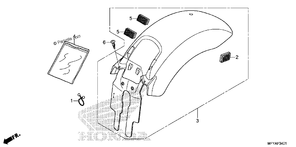 Diagrama de REAR FENDER 2