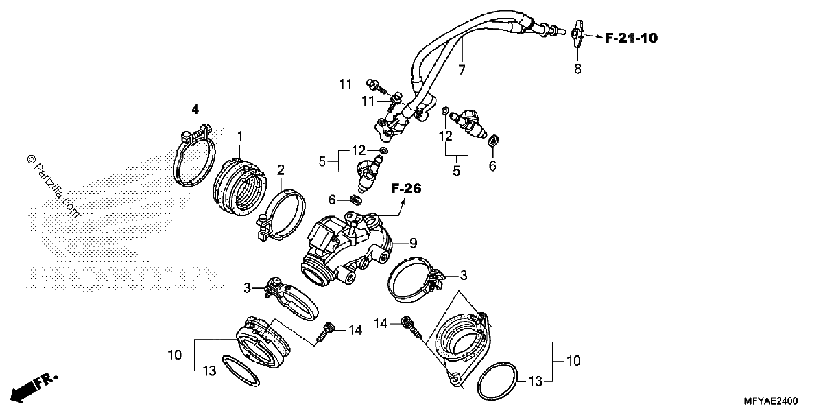 Diagrama de INTAKE MANIFOLD INJECTOR