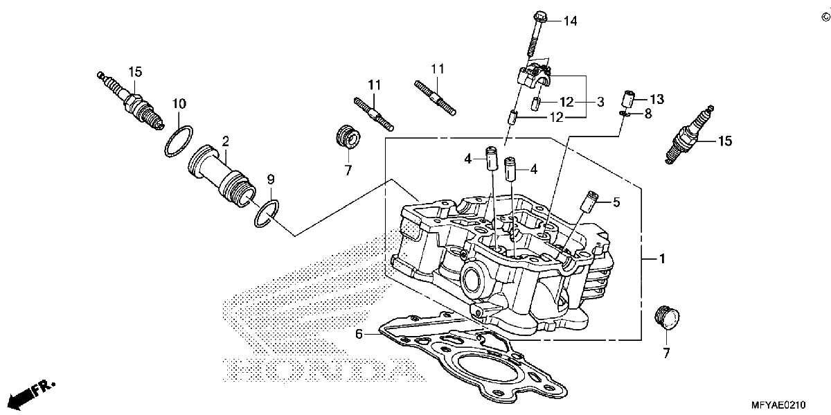 Diagrama de REAR CYLINDER HEAD