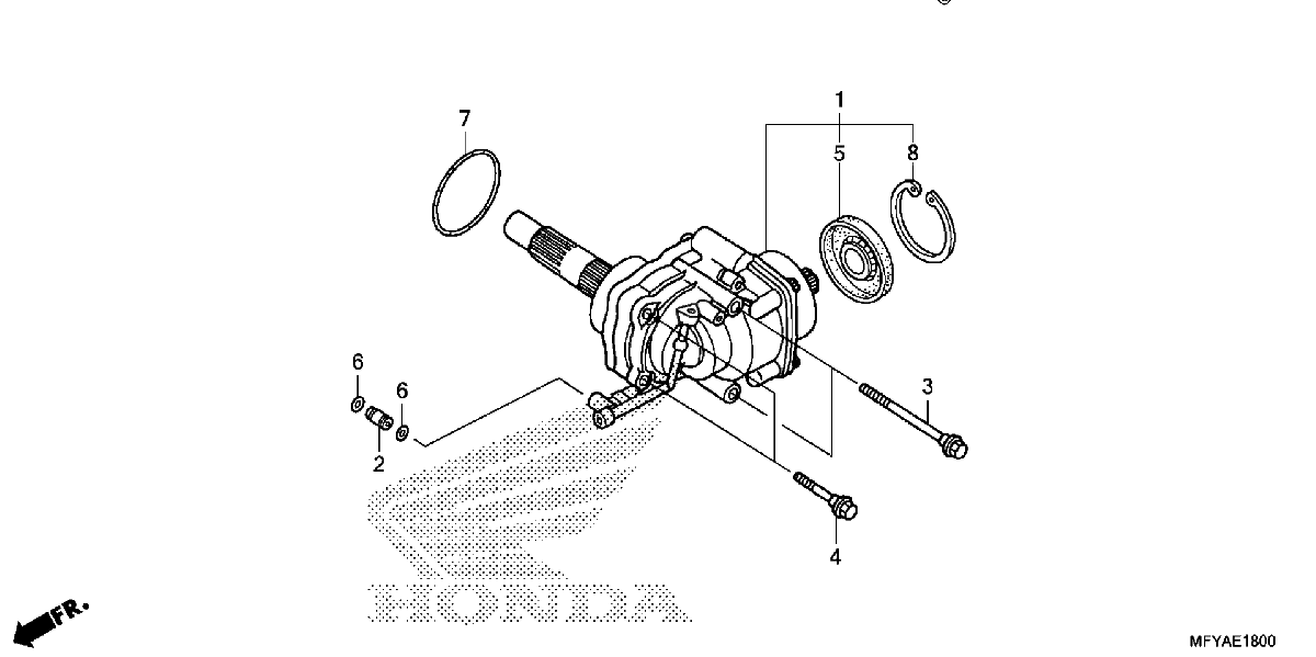 Diagrama de SIDE GEAR CASE