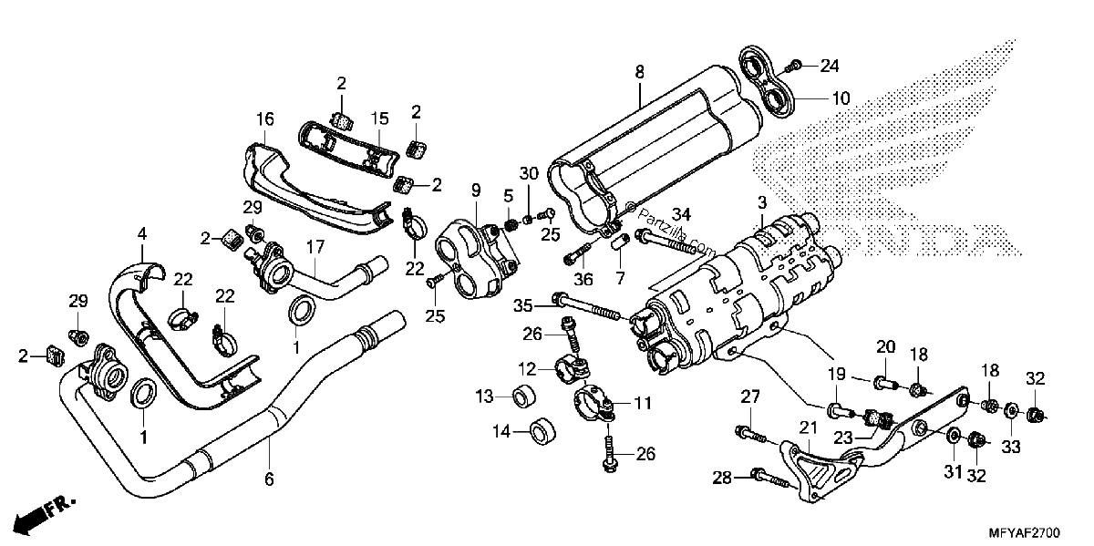 Diagrama de EXHAUST MUFFLER