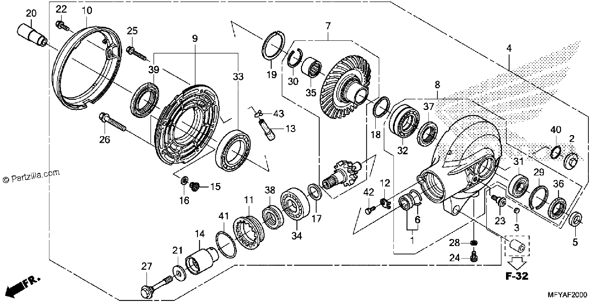 Diagrama de FINAL DRIVEN GEAR