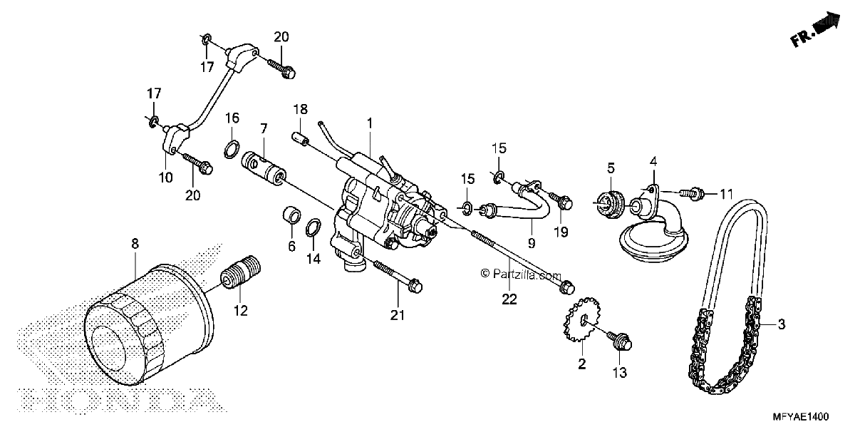 Diagrama de OIL FILTER OIL PUMP