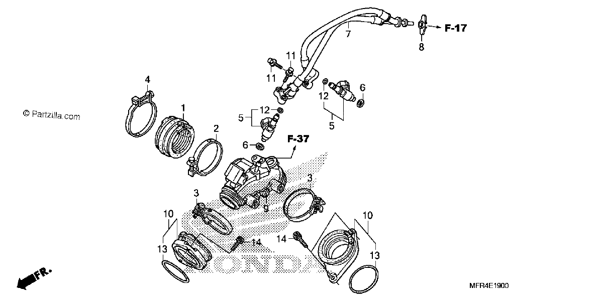 Diagrama de INTAKE MANIFOLD INJECTOR