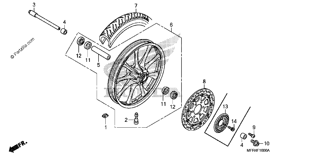 Diagrama de FRONT WHEEL
