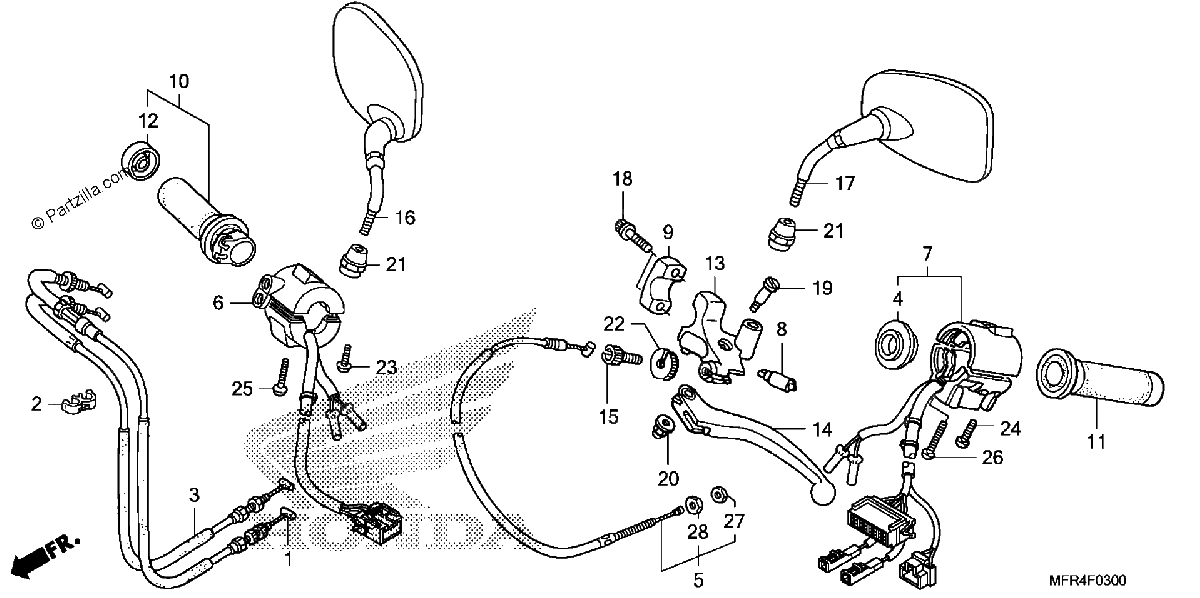 Diagrama de HANDLE SWITCH CABLE
