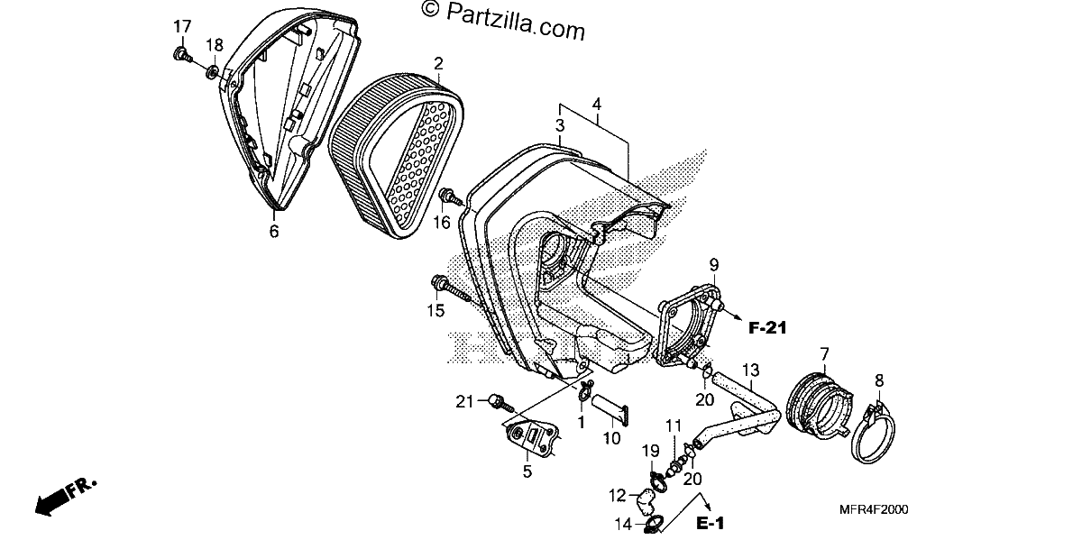 Diagrama de AIR CLEANER
