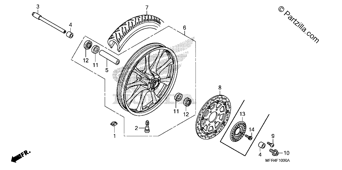 Diagrama de FRONT WHEEL