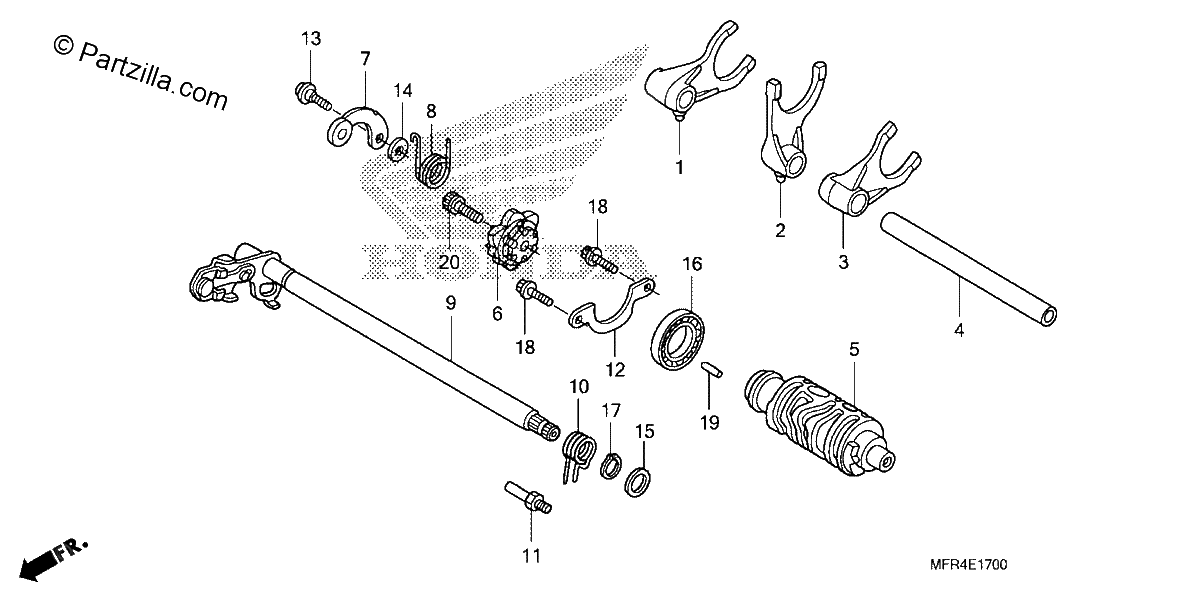 Diagrama de GEARSHIFT DRUM