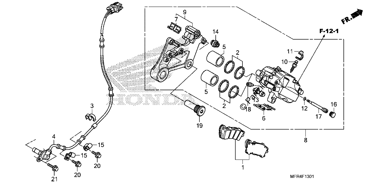 Diagrama de REAR BRAKE CALIPER 2