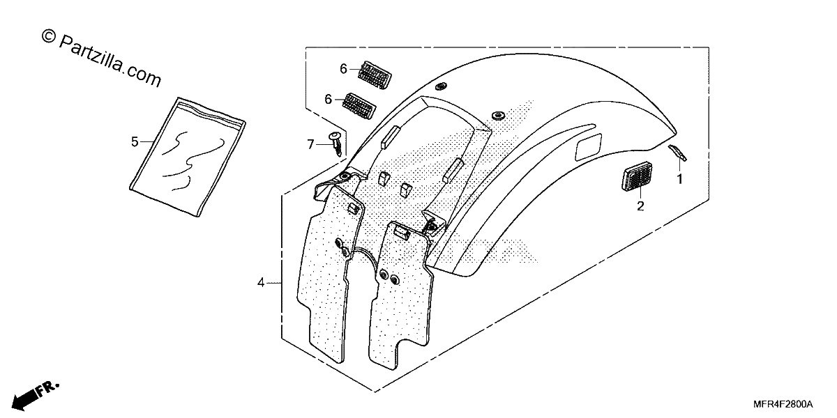 Diagrama de REAR FENDER