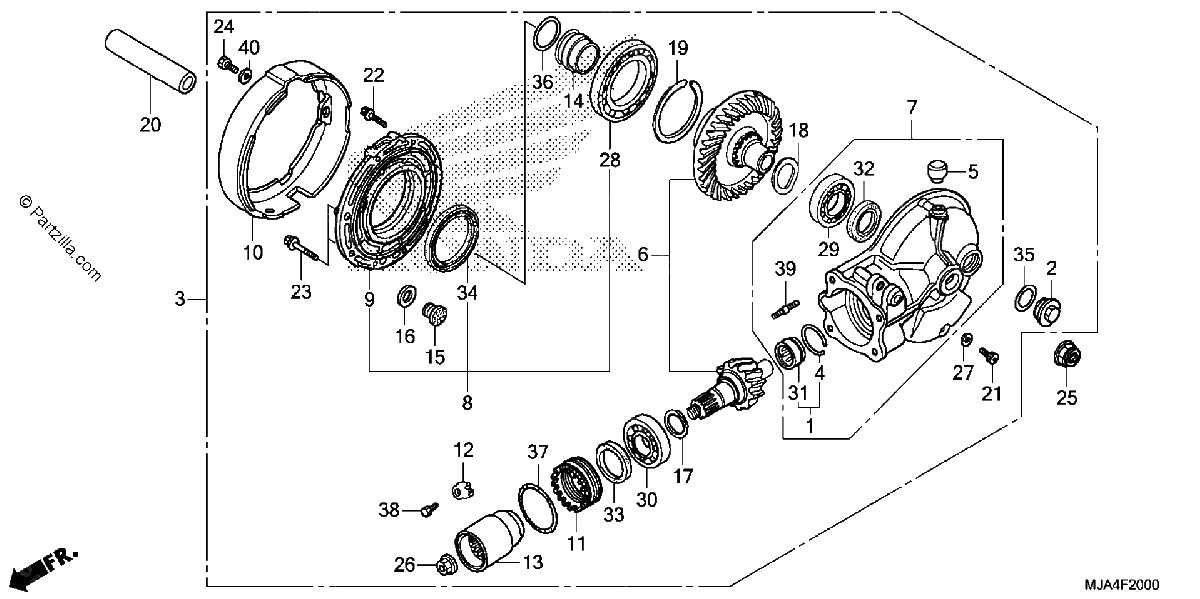 Diagrama de FINAL DRIVEN GEAR