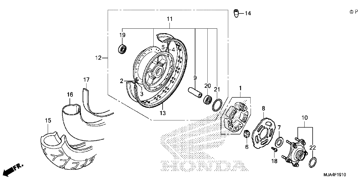 Diagrama de REAR WHEEL 1