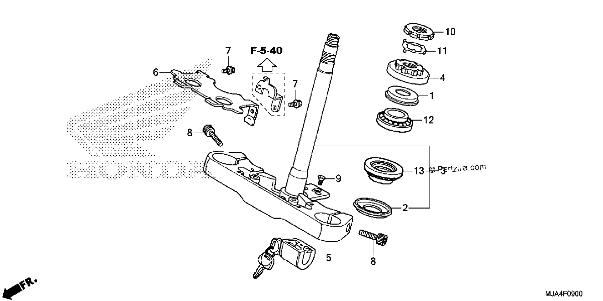 Diagrama de STEERING STEM 1