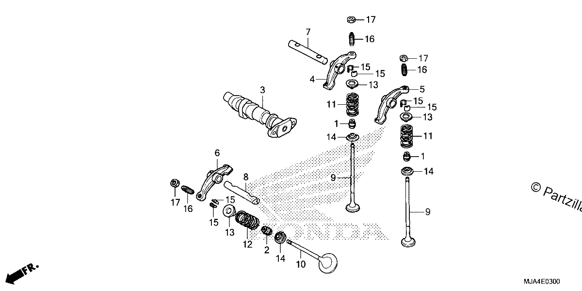 Diagrama de CAMSHAFT VALVE FRONT