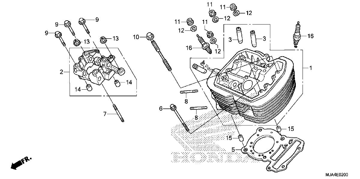 Diagrama de FRONT CYLINDER HEAD
