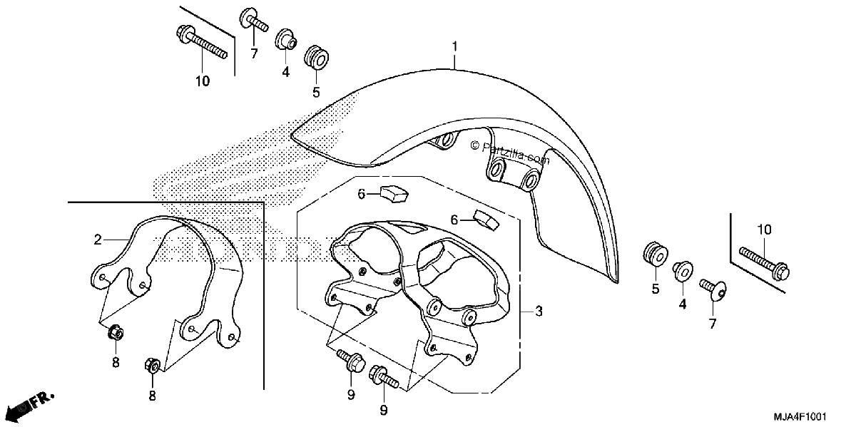 Diagrama de FRONT FENDER 2