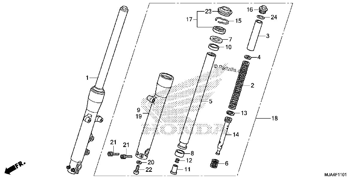 Diagrama de FRONT FORK 2
