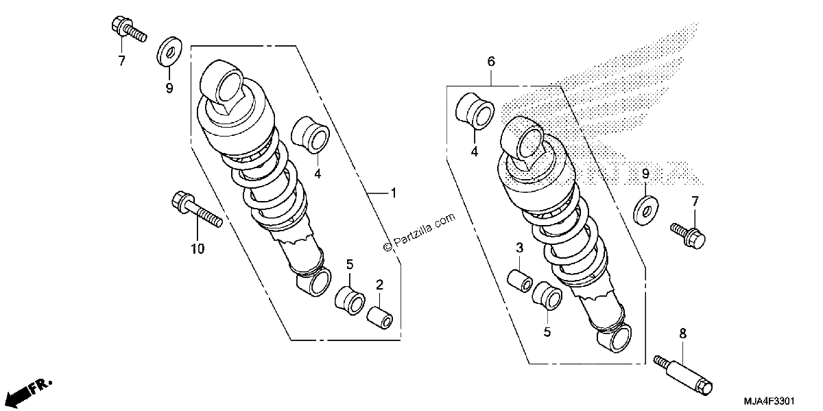 Diagrama de REAR SHOCK ABSORBER 2