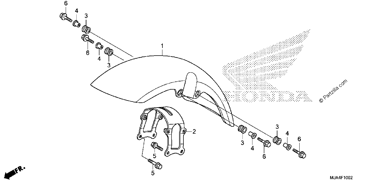 Diagrama de FRONT FENDER 3