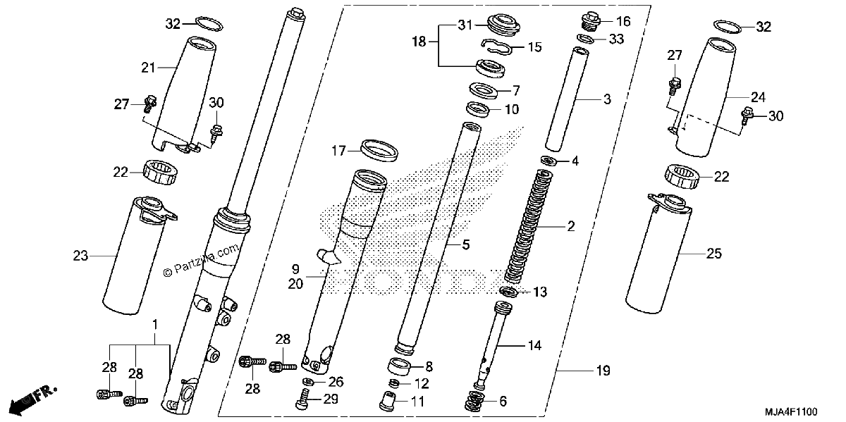 Diagrama de FRONT FORK 1