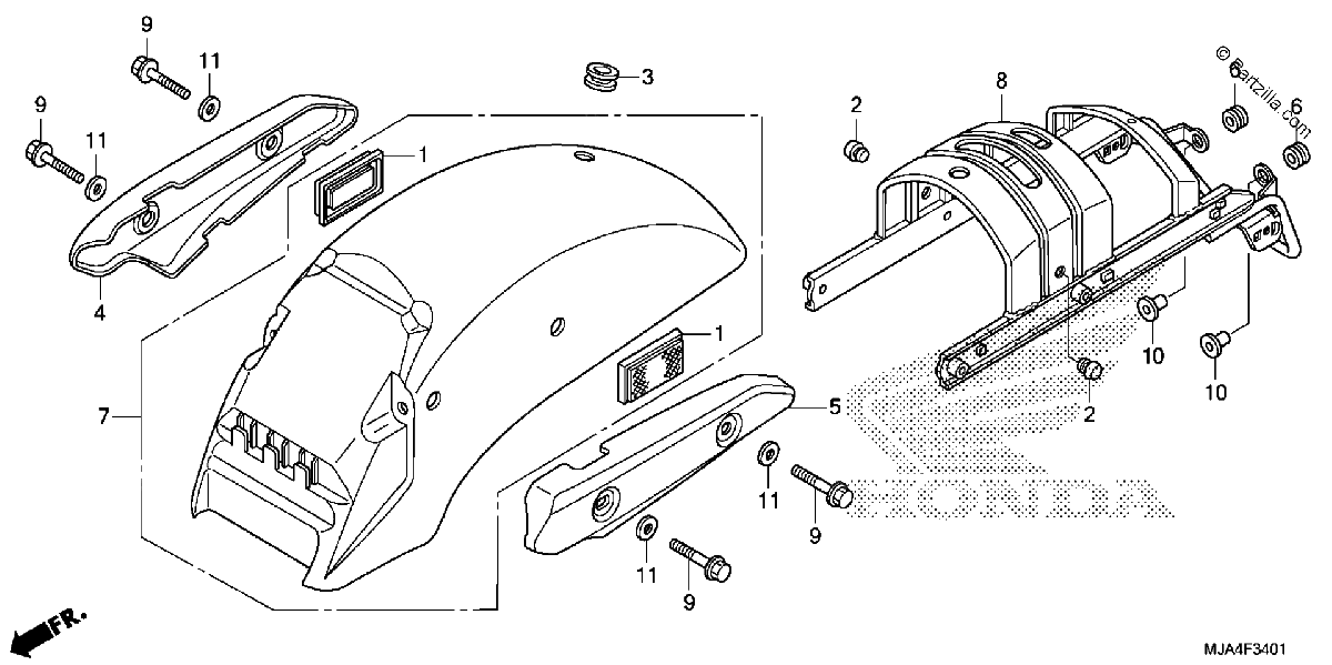 Diagrama de REAR FENDER 2