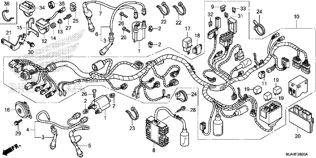 Diagrama de WIRE HARNESS 1