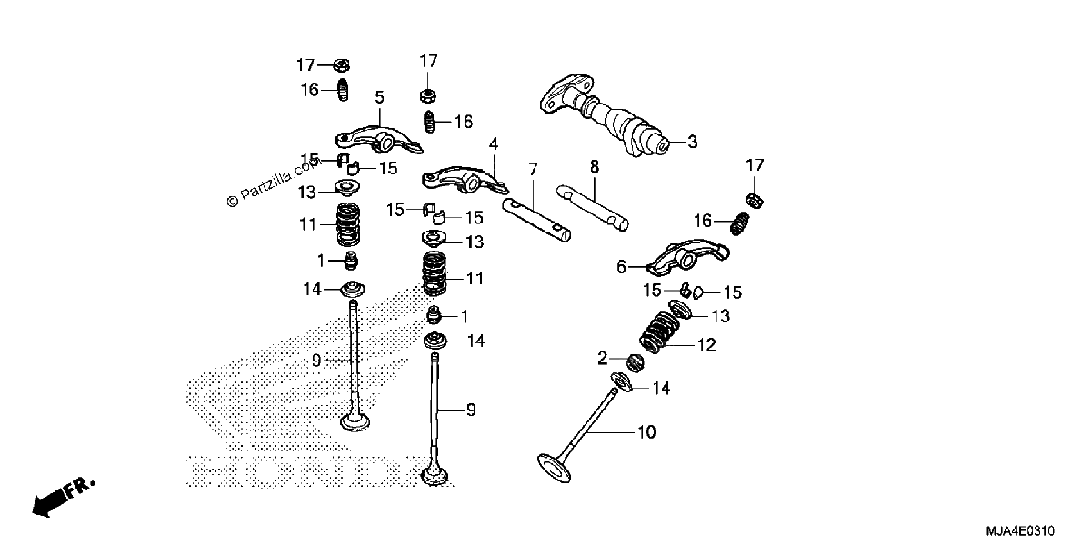Diagrama de CAMSHAFT VALVE RR