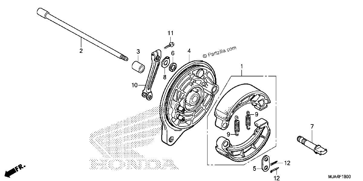 Diagrama de REAR BRAKE PANEL 1