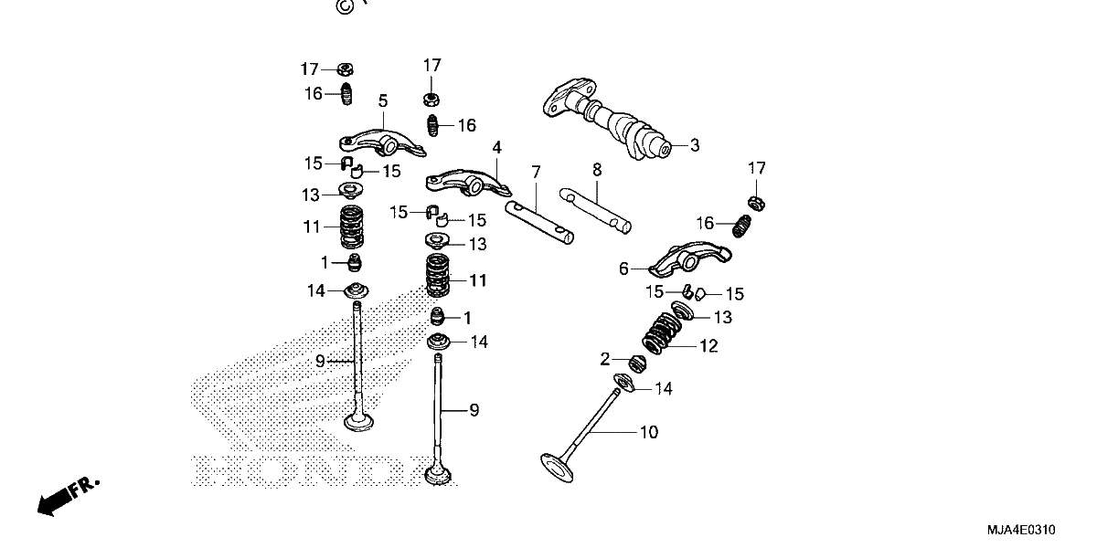 Diagrama de CAMSHAFT VALVE REAR