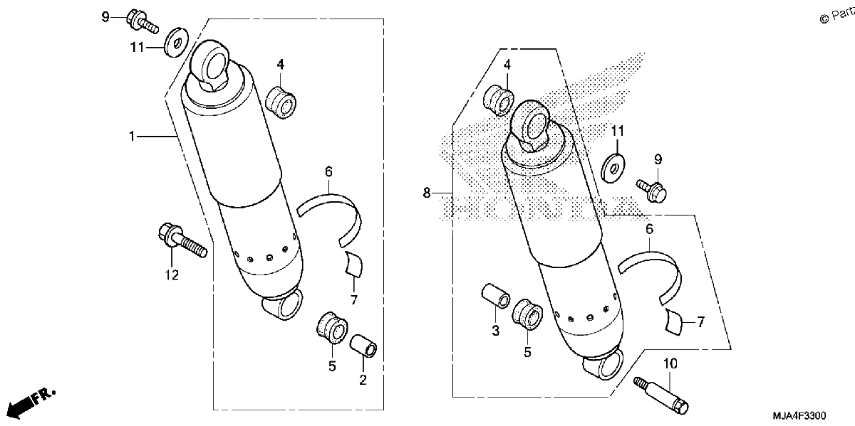 Diagrama de REAR SHOCK ABSORBER 1