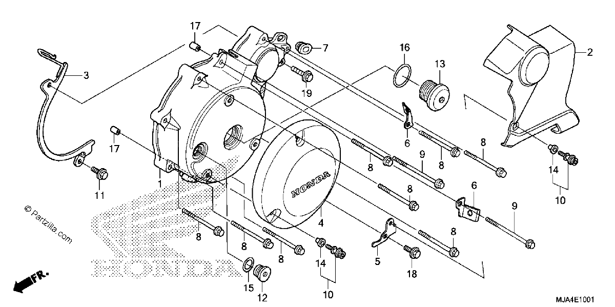 Diagrama de LEFT CRANKCASE COVER 2