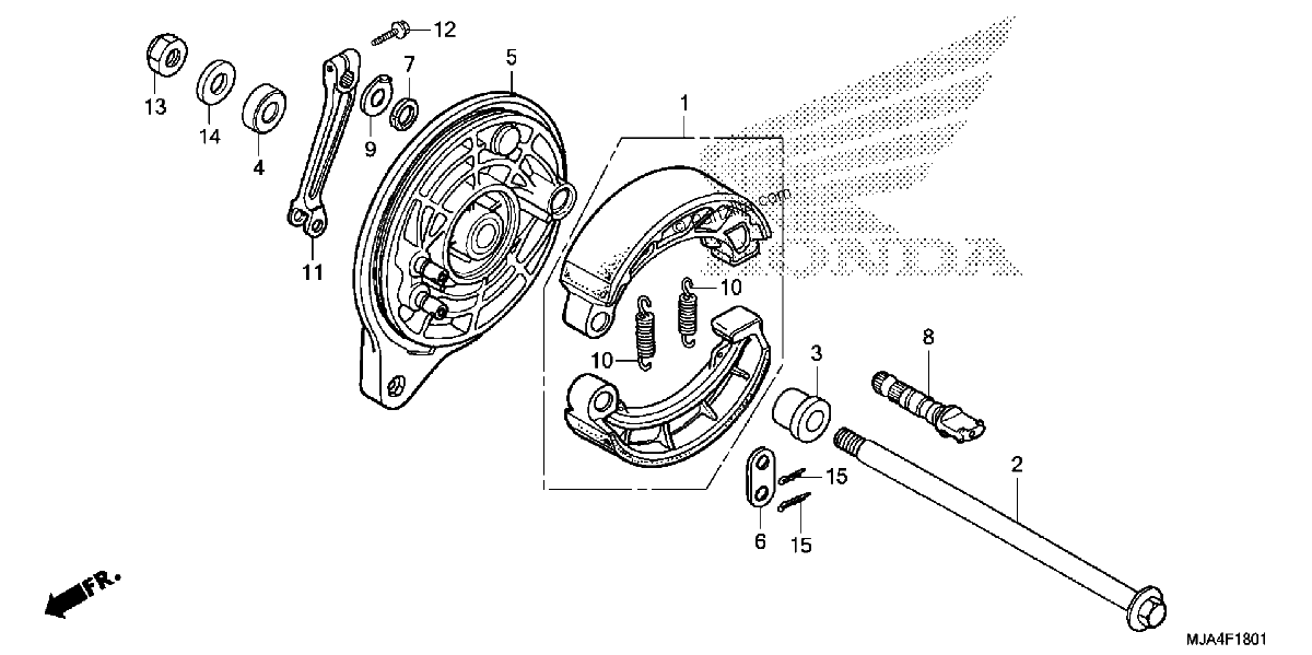 Diagrama de REAR BRAKE PANEL 2