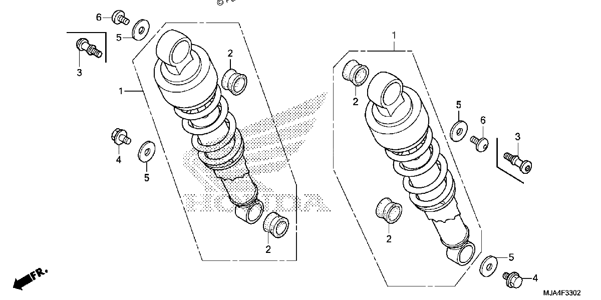 Diagrama de REAR SHOCK ABSORBER 3