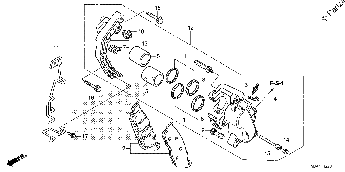 Diagrama de FRONT BRAKE CALIPER 3