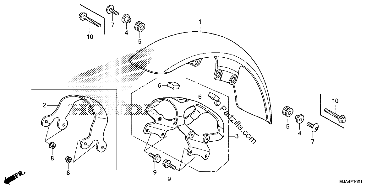 Diagrama de FRONT FENDER 2