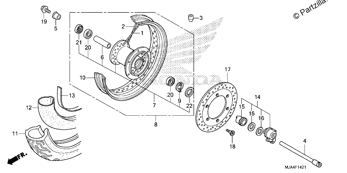 Diagrama de FRONT WHEEL 2