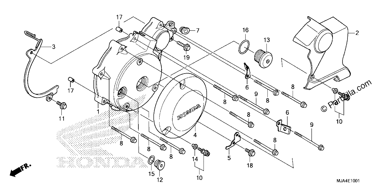 Diagrama de LEFT CRANKCASE COVER 2