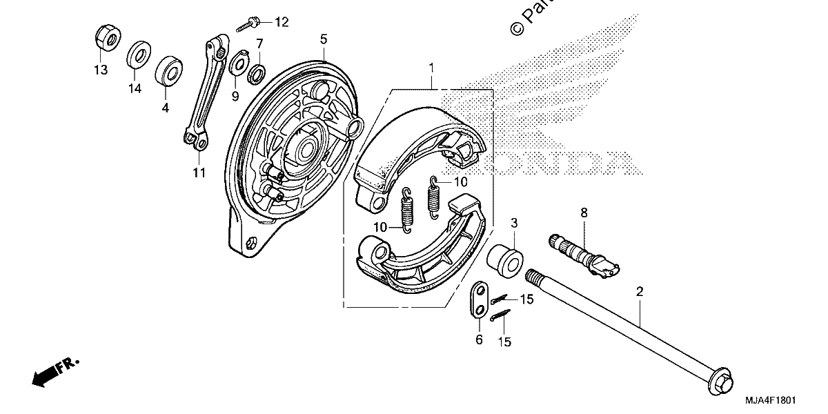 Diagrama de REAR BRAKE PANEL 2