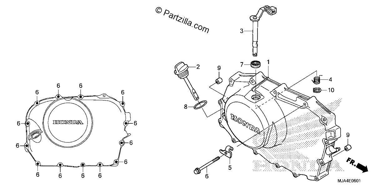 Diagrama de RIGHT CRANKCASE COVER 2