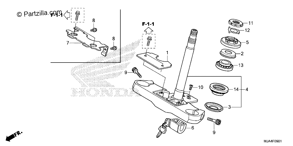 Diagrama de STEERING STEM 2