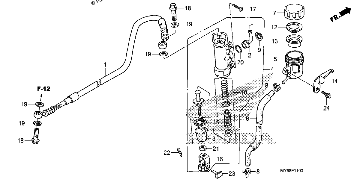Diagrama de REAR BRAKE MASTER CYLINDER