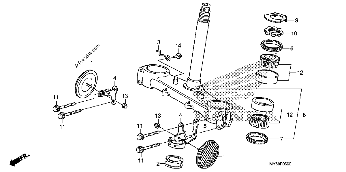 Diagrama de STEERING STEM