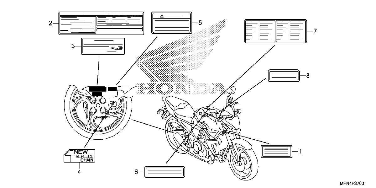 Diagrama de CAUTION LABEL